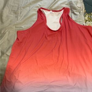 Lane Bryant Pink to White Gradient Tank Top